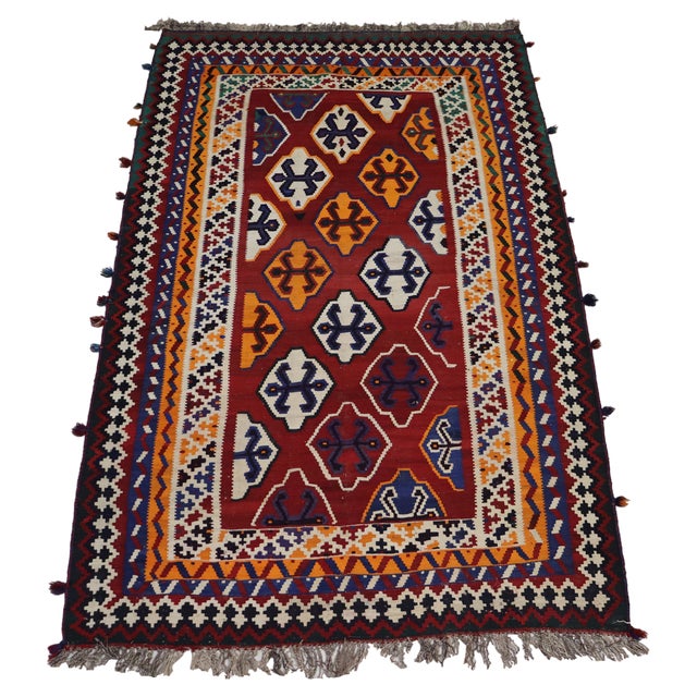 Vintage Qashqari Rug,, 1920s For Sale