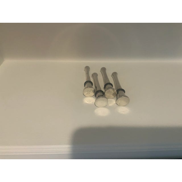 Mid-Century Modern Vintage Silver Plate Bottle/Wine Stoppers -Set of 5 For Sale - Image 3 of 12