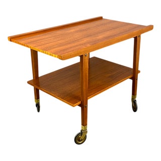 Serving Trolley in Teak, 1960s For Sale