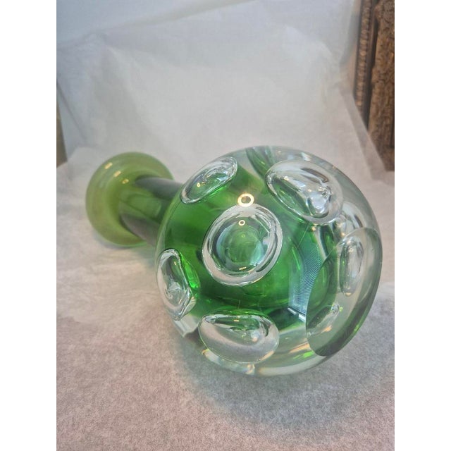 Vintage Mid-Century Modern "Sommerso" Art Glass Vase For Sale - Image 4 of 4