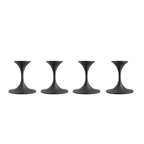 Jazz Candleholders in Steel with Black Powder Coating by Max Brüel, Set of 4 For Sale - Image 3 of 17