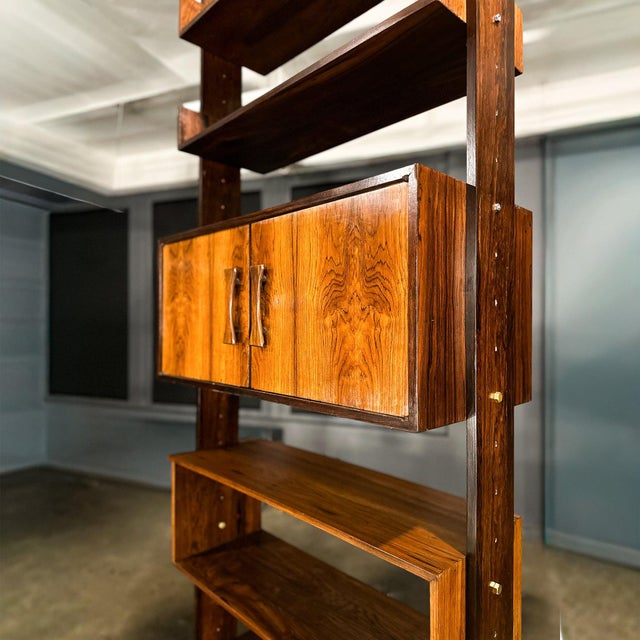 Modular Brazilian Rosewood Shelving Unit by Ernesto Hauner, Brazil, 1960s - Lot 182B For Sale - Image 4 of 11