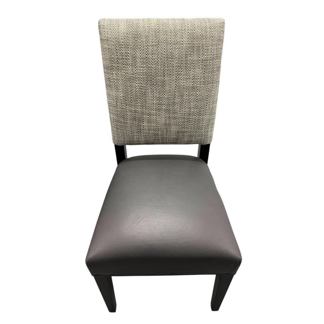Quick Hits: - Arhaus Torino Lucia Leather & Fabric Side Chair - Showroom sample in excellent condition with original tag -...