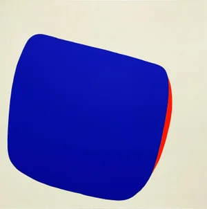 2022 "That Time My Mom Killed a Snake in Her House" Contemporary Blue Toned Painting by Gary Griffin