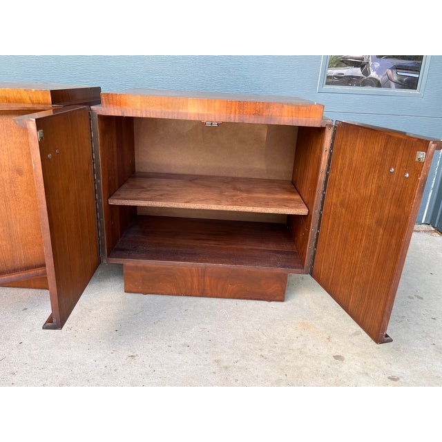 1970s Pair of Tobago Brutalist Walnut Nightstands For Sale In Denver - Image 6 of 12