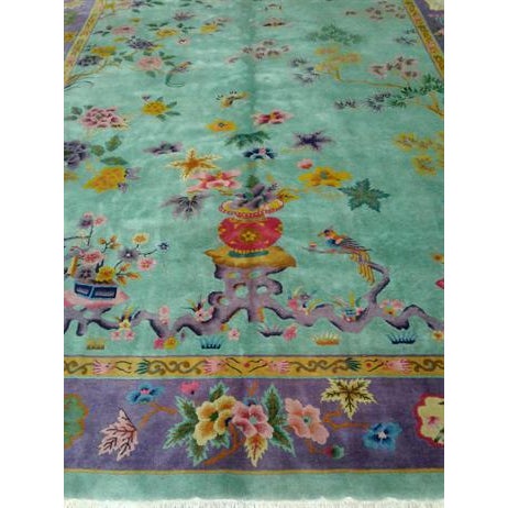 Hand knotted of top-quality wool and cotton in the 1910s. This extremely fine rug is an eye-catching example that...