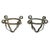 Antique Iron Vase Holders, Set of 2 For Sale - Image 4 of 6