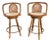 1960s Mid-Century Modern Mid 20th Century Bamboo Swivel Stools - Set of 2 For Sale