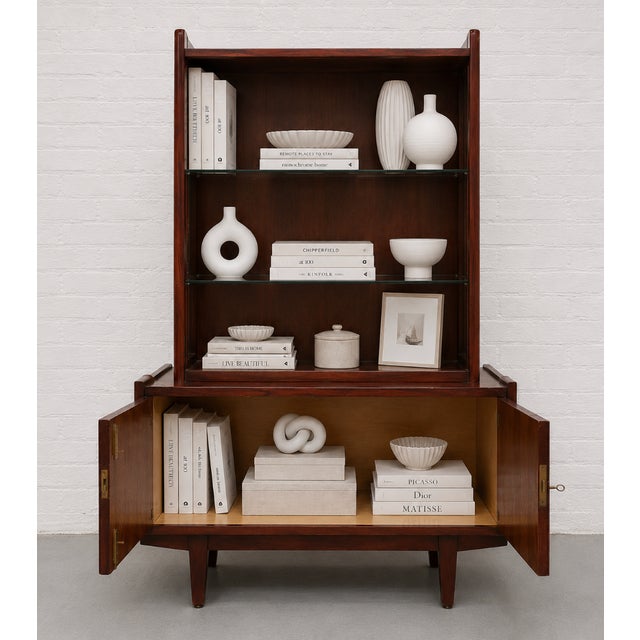 Mid Century Modern China Cabinet / Bookcase by Rajmund Halas for Jarocinska, Made in Poland, C. 1960’s For Sale - Image 4 of 15