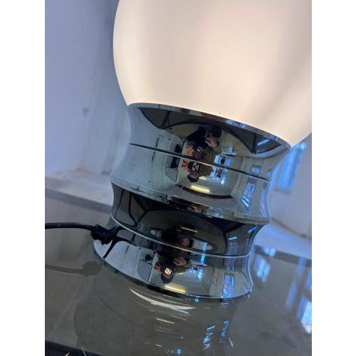 Table Lamp in Chrome and Opal Glass from VEB Narva For Sale - Image 5 of 11