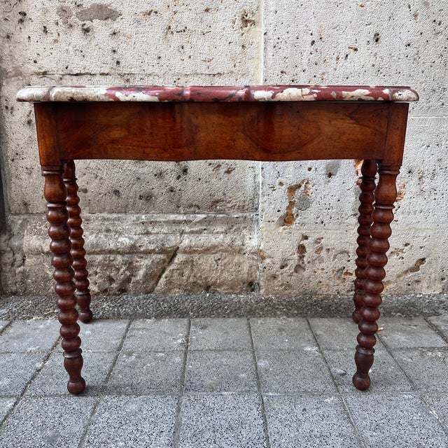 Louis XV Console in Marble and Walnut, France, 18th Century For Sale - Image 6 of 18