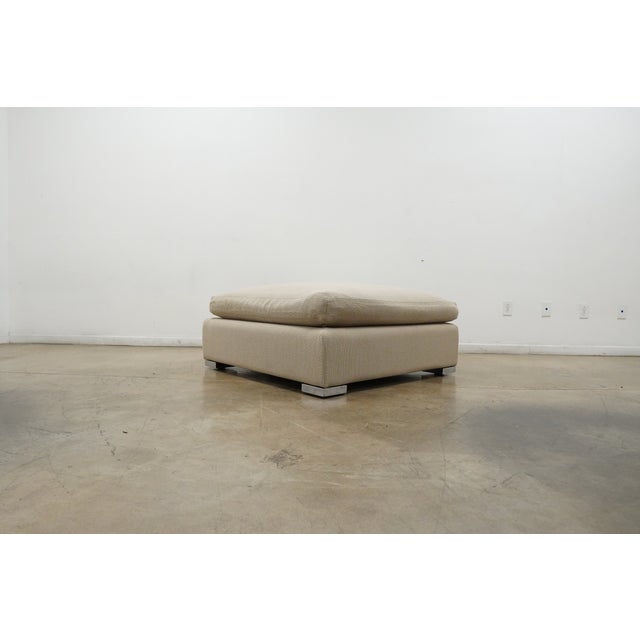 Attributed Minotti Italian Modern Sofa and Chaise Ottoman For Sale - Image 11 of 17