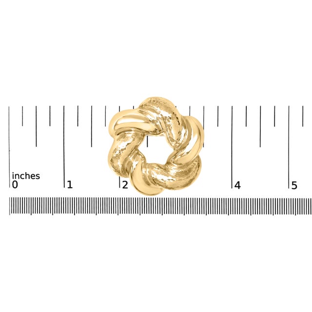 Early 21st Century 18K Yellow Gold Sculpted Knot Brooch For Sale - Image 5 of 5