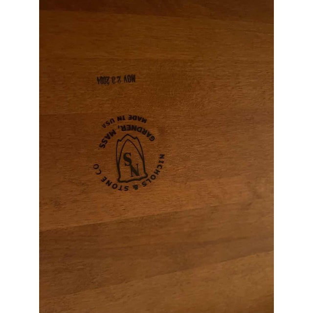 American Nichols & Stone Maple Wood Dining Table For Sale - Image 3 of 8