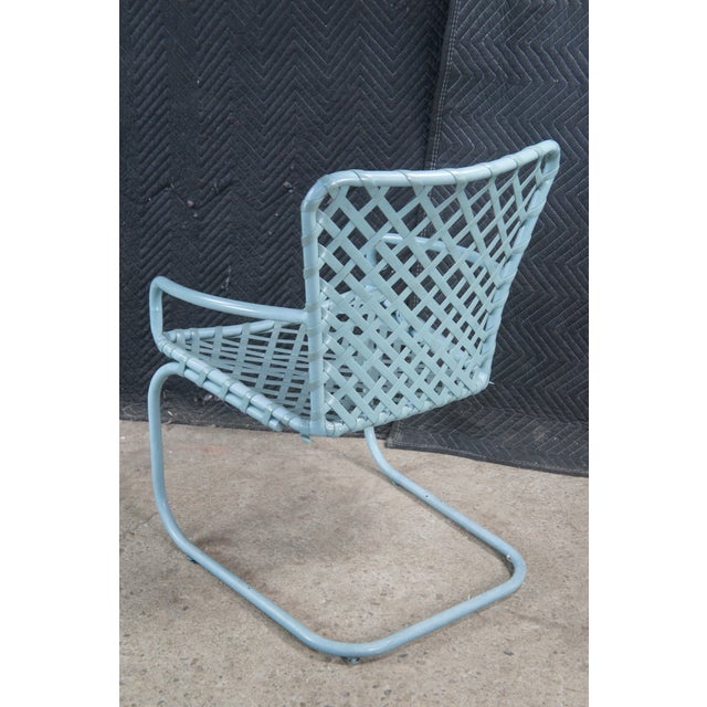 Brown Jordan Mid 20th Century Brown Jordan Mid Century Modern Tubular Tamiami Patio Armchairs Table Set For Sale - Image 4 of 14
