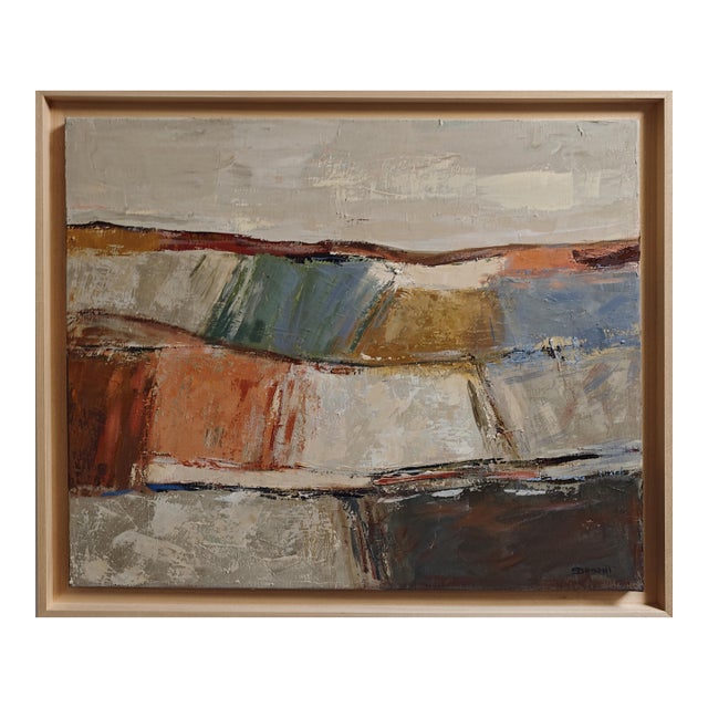 Temps Calme, Abstract Landscape, Contemporary, Framed by Sophie Dumont For Sale