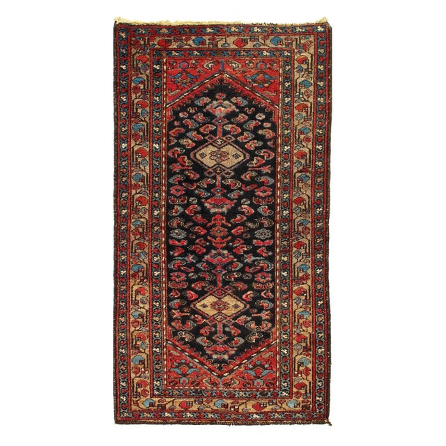 1900 - 1909 1900s Antique Hamadan Rug For Sale - Image 5 of 5