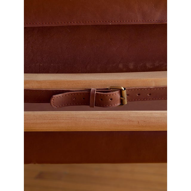 1950s The Vintage Refinished Leather Daybed in the Style of René Jean Caillette For Sale - Image 5 of 8