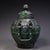 This stunning vessel is masterfully crafted from heavy solid bronze with a rich, mottled green and brown patina. It...