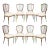 Set of Eight Dining Chairs in the Neoclassic Manner For Sale