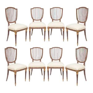 Set of Eight Dining Chairs in the Neoclassic Manner