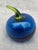 Boho Chic Vintage Blue Glass Tomato Paper Weight For Sale - Image 3 of 11