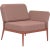 Cover salmon left modular sofa by mowee dimensions: d83 x w80 x h81 cm (seat height 42 cm). Material: aluminium and...