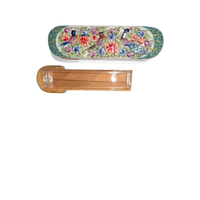 Handmade Persian Pen Case, Persian Khatam Sliding Pen Case For Sale - Image 4 of 8