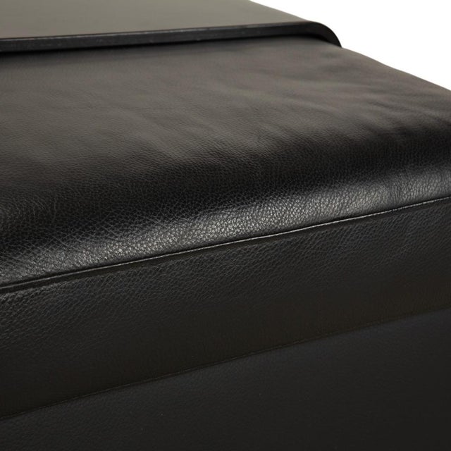 Arion Ottoman in Black Leather from Stressless For Sale - Image 6 of 14
