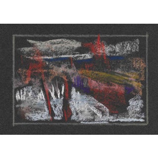 1990s Charles Dudley Pastel Abstract Landscape Drawing For Sale