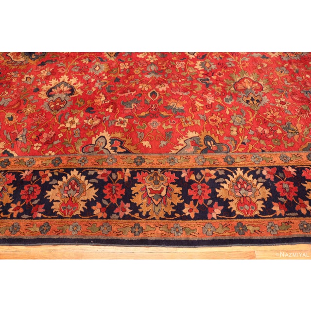 Red Nazmiyal Collection Vintage German Hooked Area Rug For Sale - Image 8 of 10
