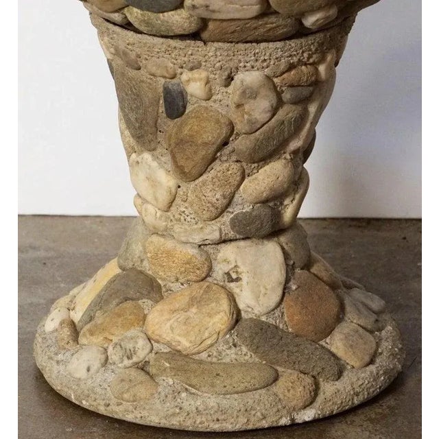Raised Pebble-Pot Garden Planter or Urn With Embedded Stones From France For Sale In Austin - Image 6 of 13