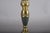 Vintage Brass Candlestick Table Lamp with Green Accent, 1950s For Sale - Image 9 of 14
