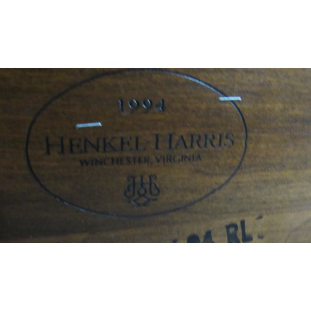 1980s Henkel Harris Mahogany Queen Size Rice Poster Bed For Sale - Image 12 of 12