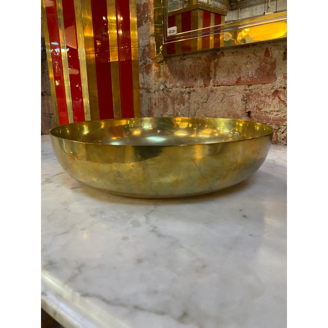 1950 Decorative Italian Brass Bowl Italy For Sale - Image 4 of 7