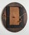 Antique Vintage Oval Deep Wood Picture Frame With Textile Girl Art 12x14” (8x10) For Sale - Image 9 of 9