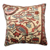Ivory Sarouk Ferehan Rug Pillow For Sale