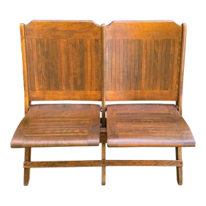 Early 20th Century Folding Double Stadium or Theater Seats