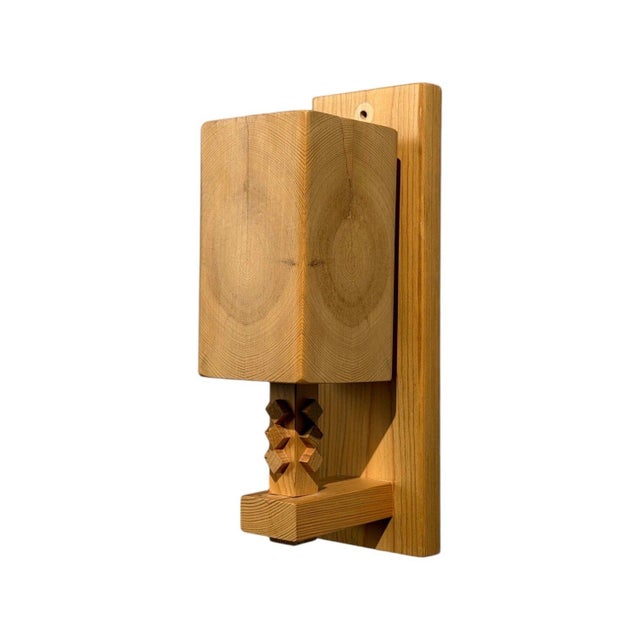 Leif Wikner, Swedish Modern, Pine Wall Sconce, Sweden, 1970s For Sale - Image 11 of 11