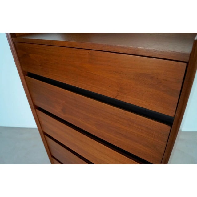 Martin Borenstein 1960s Highboy Dresser With Mirror and Jewelry Storage - Martin Borenstein For Sale - Image 4 of 7