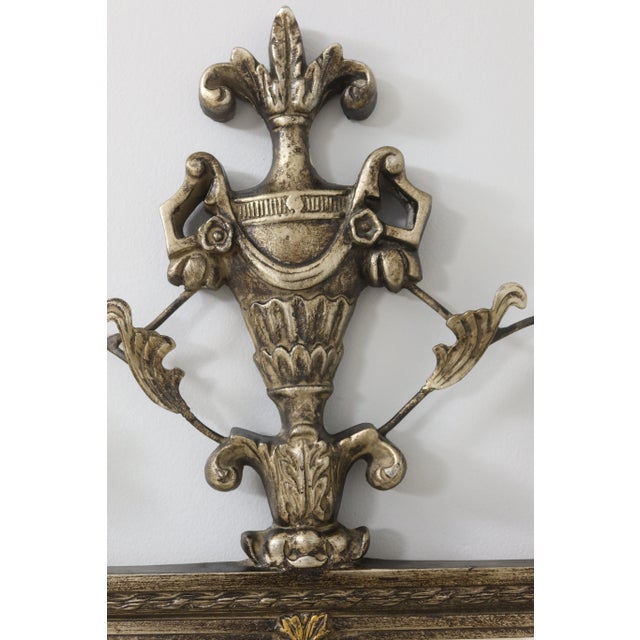 Large French Style Beveled Glass Multi Panel Mirror For Sale - Image 4 of 8