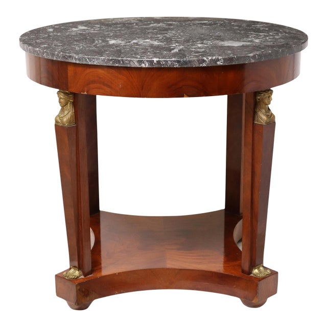 Early 20th Century French Empire / Egyptian Revival Empire Center Table For Sale