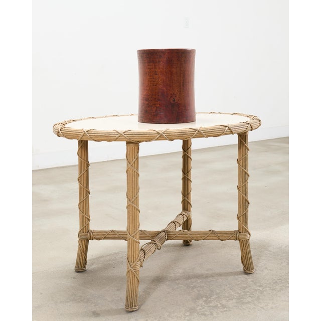 Early 20th Century Large Chinese Export Hardwood Scholar's Brush Pot Vessel For Sale - Image 5 of 16