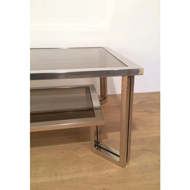 1970s Vintage Chrome Design Coffee Table For Sale - Image 11 of 13