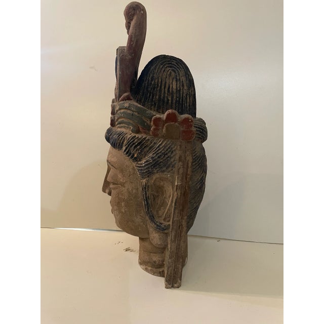 Very large vintage carved wood Guanyin sculpture that is free standing. Guanyin is short for guanshiyin which means The...