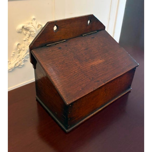 Antique Georgian Oak Wall Hanging Candle Box, 1790 For Sale - Image 9 of 9
