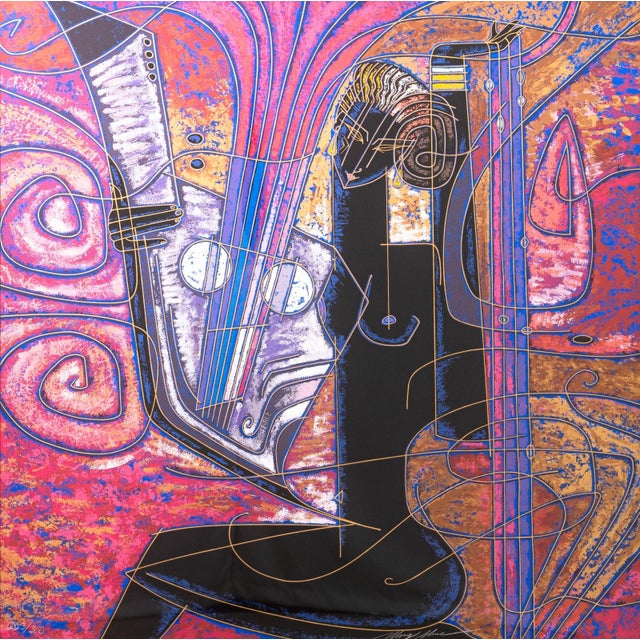 Violet Adrian Wong Shue - Heart Songs, 1990 Signed Serigraph Contemporary Figurative For Sale - Image 8 of 8