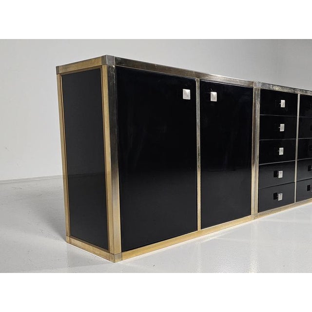 Black Lacquered Sideboard by Renato Zevi, 1970 For Sale - Image 6 of 14