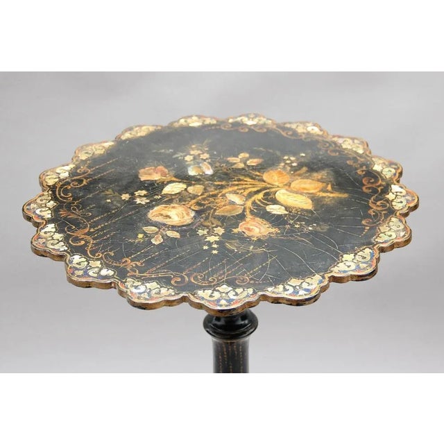 Black Antique Chinoiserie Table, 1860 For Sale - Image 8 of 11