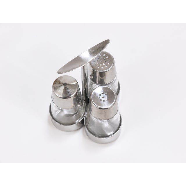Salt and Pepper Menage Condiment Set by Marianne Dezel for Berndorf, 1960s For Sale - Image 3 of 16